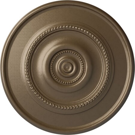 Ekena Millwork Dylar Ceiling Medallion (Fits Canopies up to 6 1/4"), Hand-Painted Warm Silver, 30"OD x 2 1/4"P CM30DYWSS